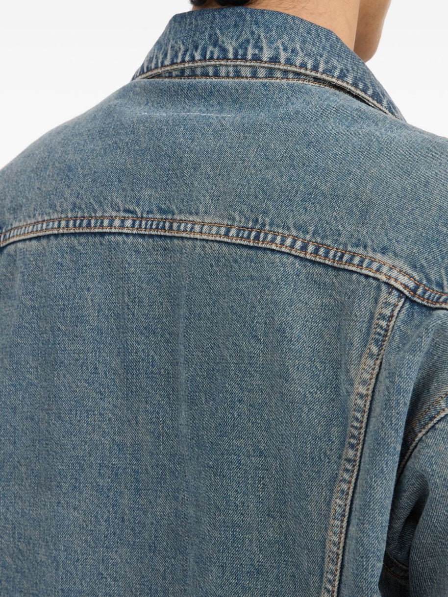 MM6 Maison Margiela Denim Cotton Jacket - Clear Blue