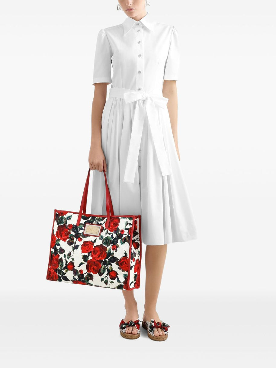 Dolce & Gabbana Large Canvas Tote Bag - Red