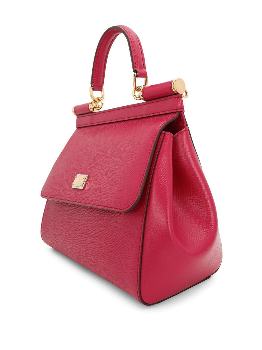 Dolce & Gabbana Sicily Medium Leather Handbag - Fuchsia