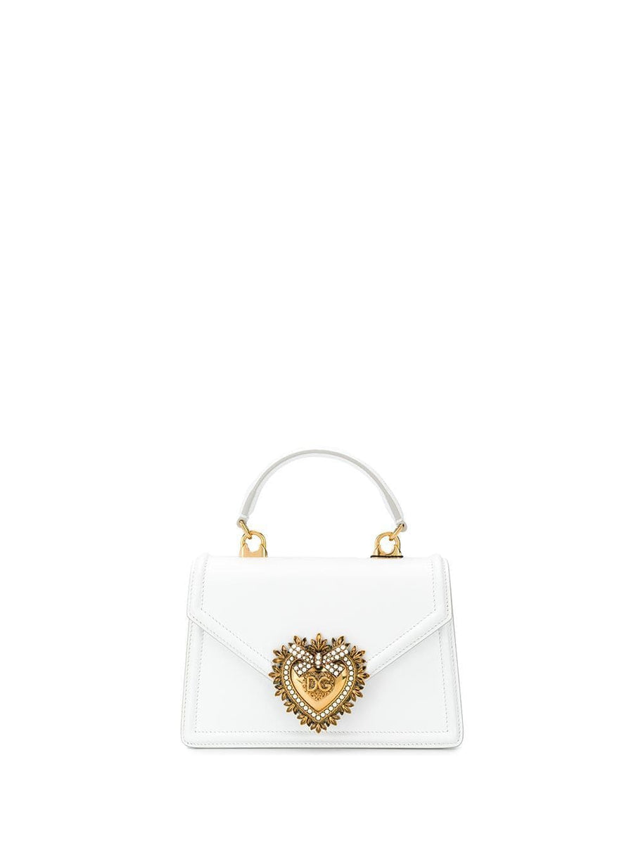 Dolce & Gabbana Devotion Small Leather Handbag - White