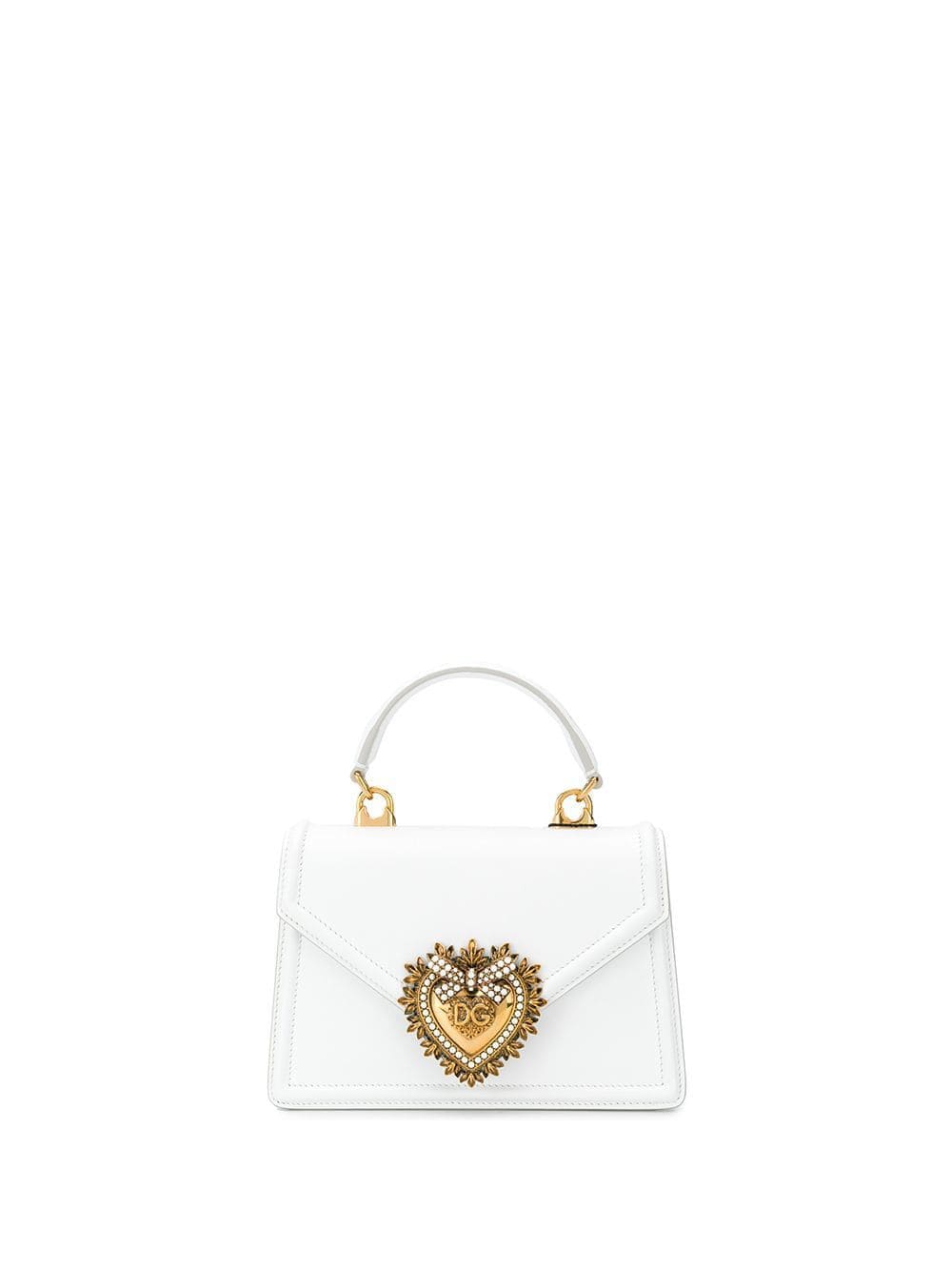 Dolce & Gabbana Devotion Small Leather Handbag - White