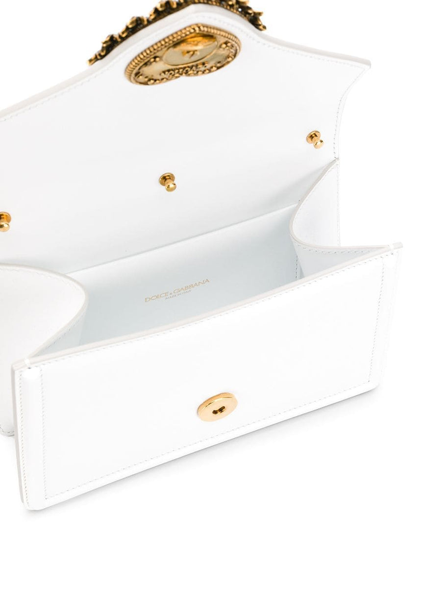 Dolce & Gabbana Devotion Small Leather Handbag - White