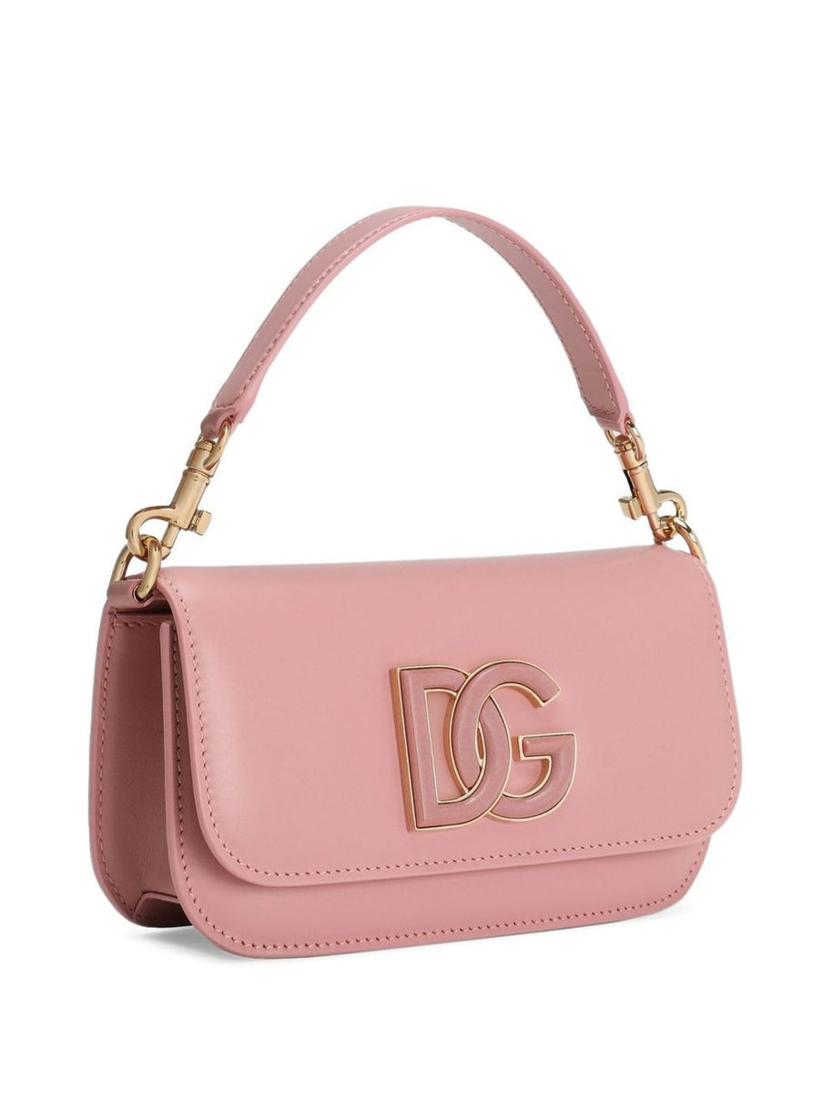 Dolce & Gabbana 3.5 Leather Shoulder Bag - Pink