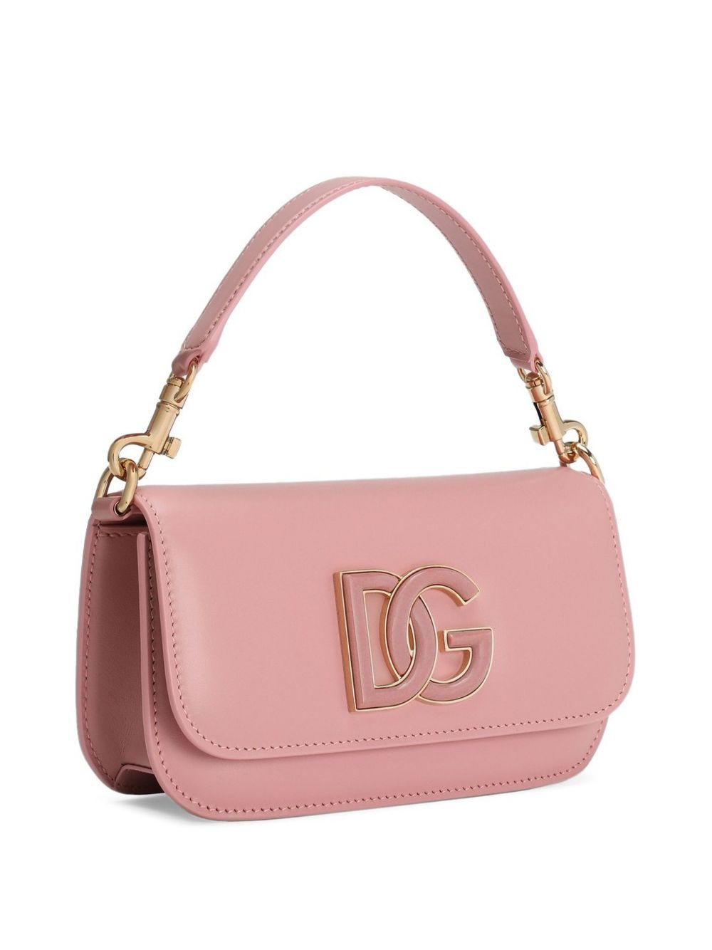 Dolce & Gabbana 3.5 Leather Shoulder Bag - Pink
