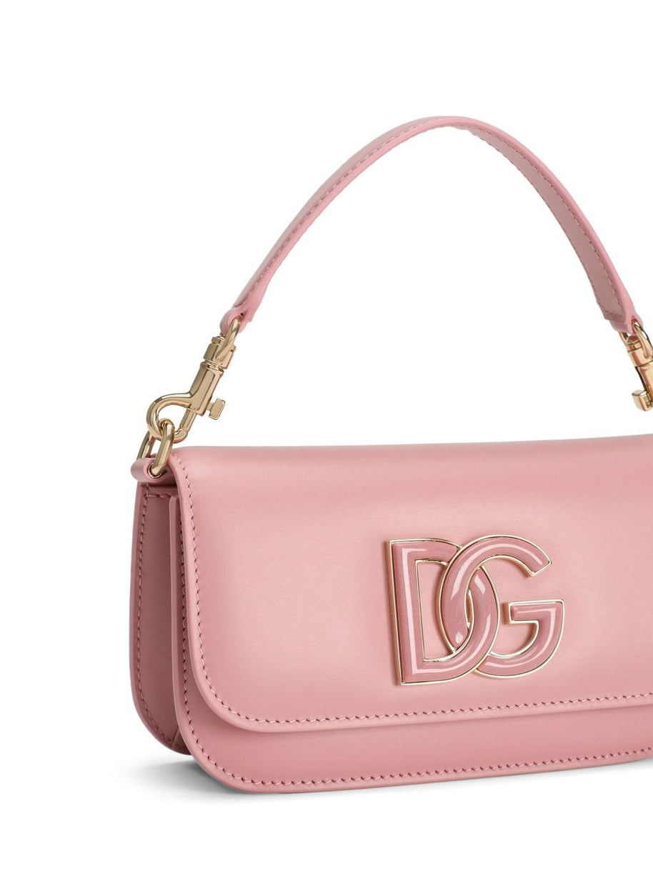 Dolce & Gabbana 3.5 Leather Shoulder Bag - Pink