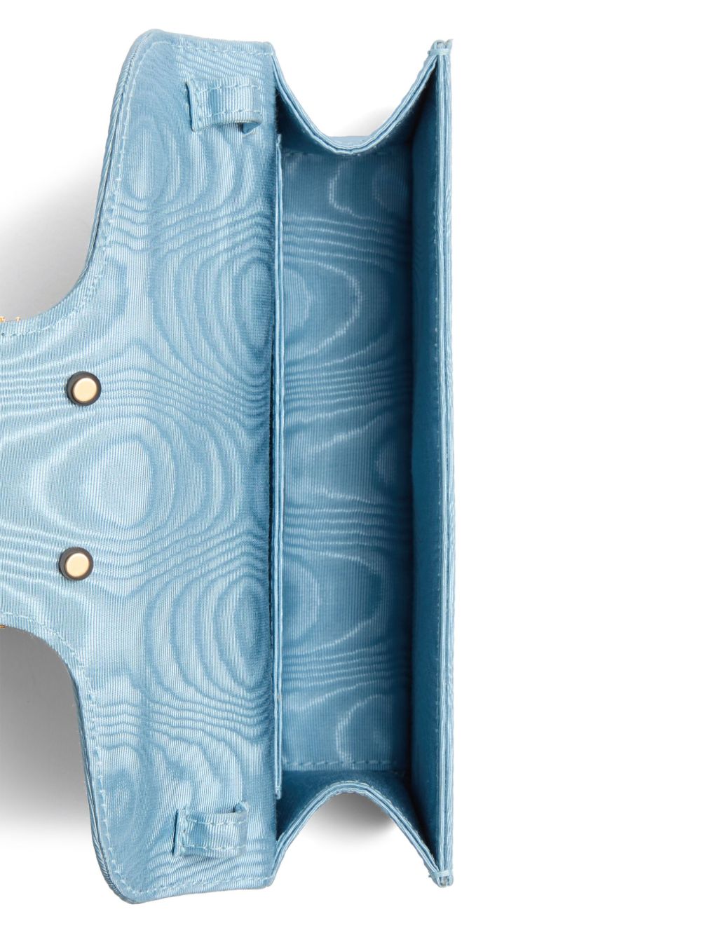 Valentino Garavani Clutch Locò In Tessuto Moirè - Clear Blue