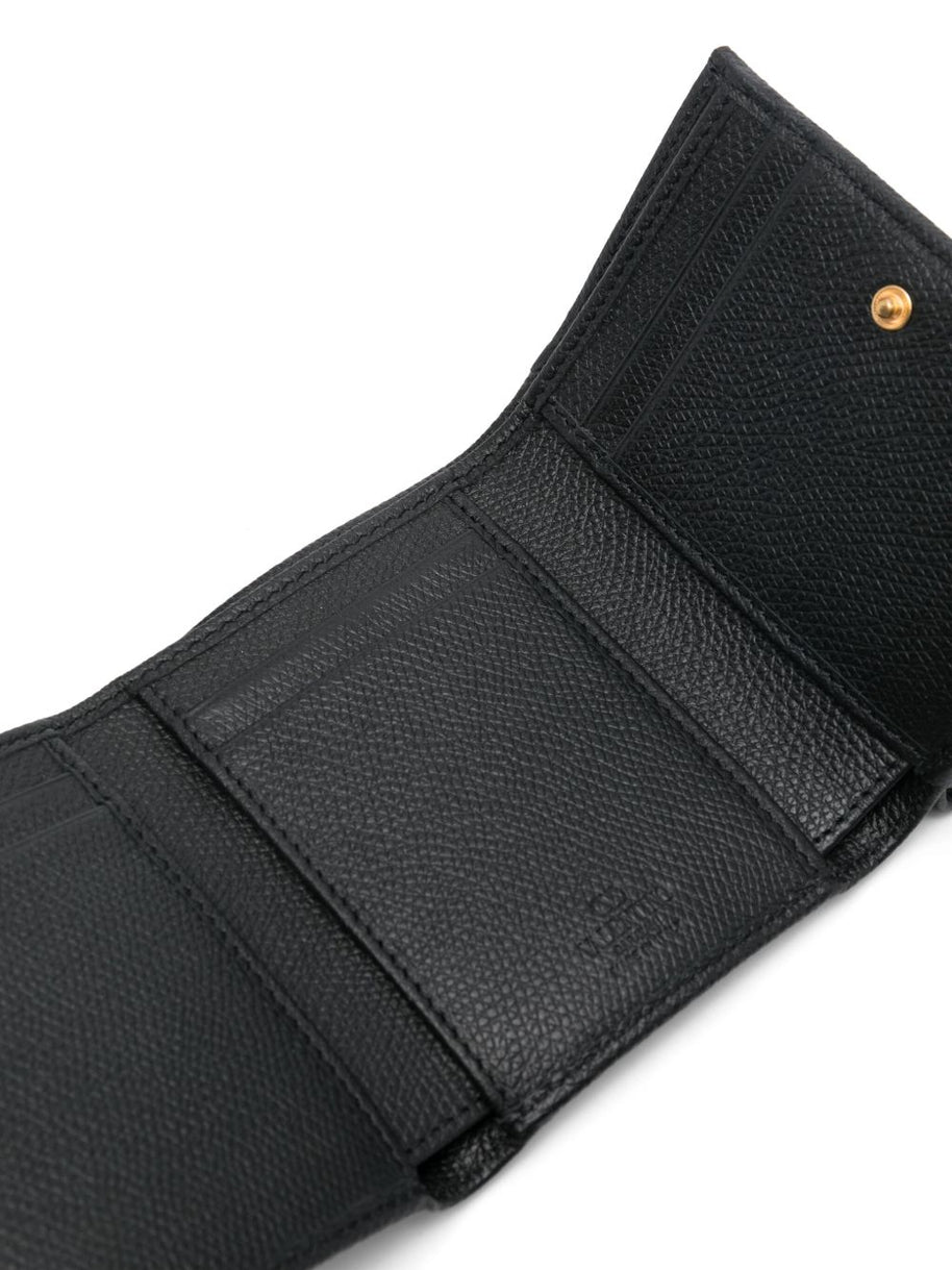 Valentino Garavani Vlogo Leather Wallet - Black
