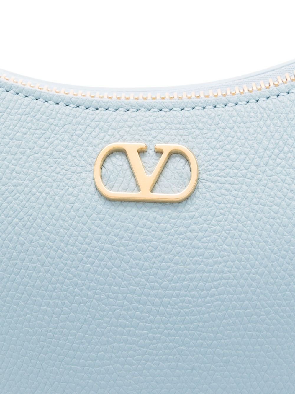 Valentino Garavani VLogo Signature Mini Leather Hobo Bag - Clear Blue