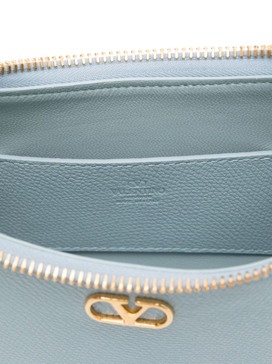 Valentino Garavani VLogo Signature Mini Leather Hobo Bag - Clear Blue