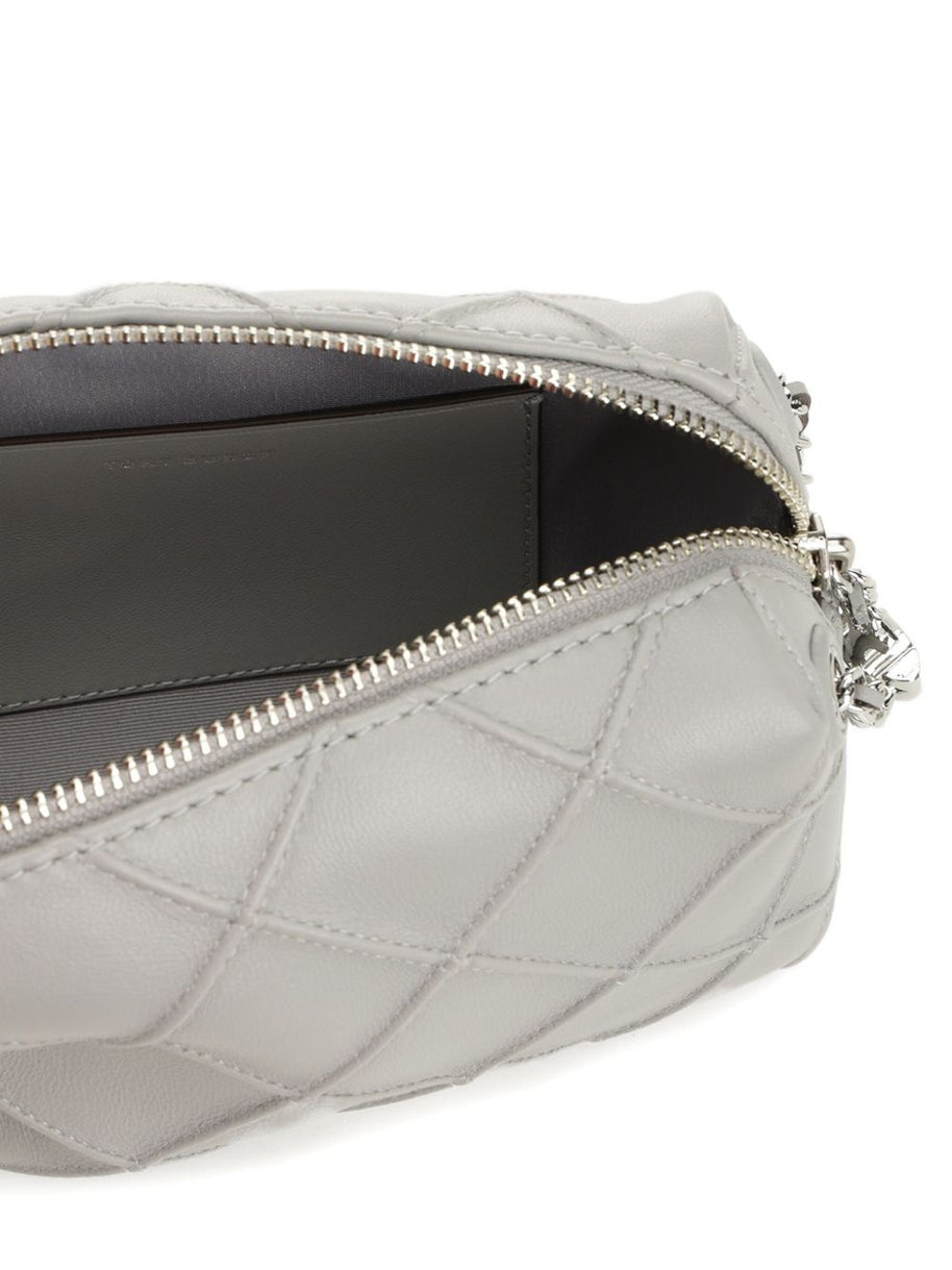 Tory Burch Fleming Leather Crossbody Bag - Grey