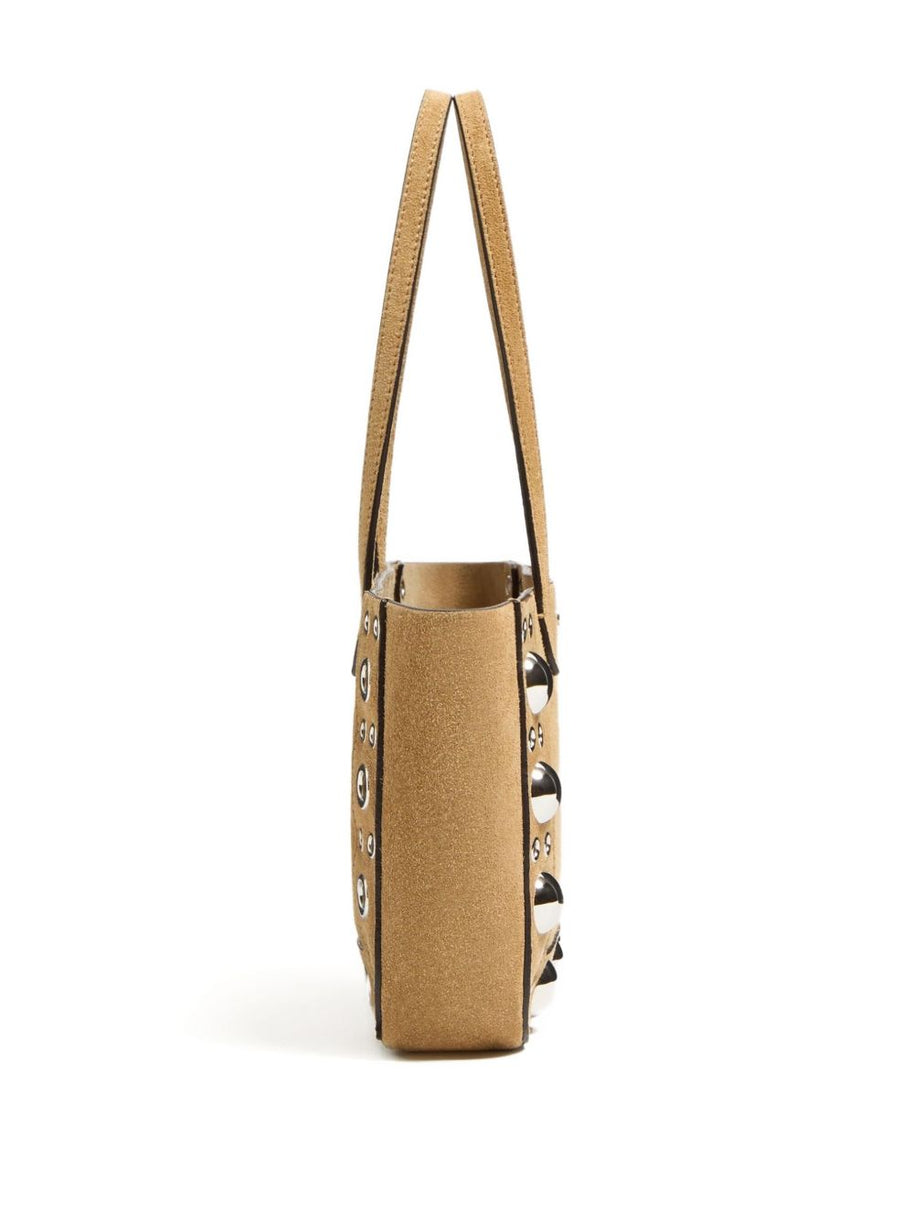 Valentino Garavani Nellcote Mini Suede Leather Tote Bag -Beige