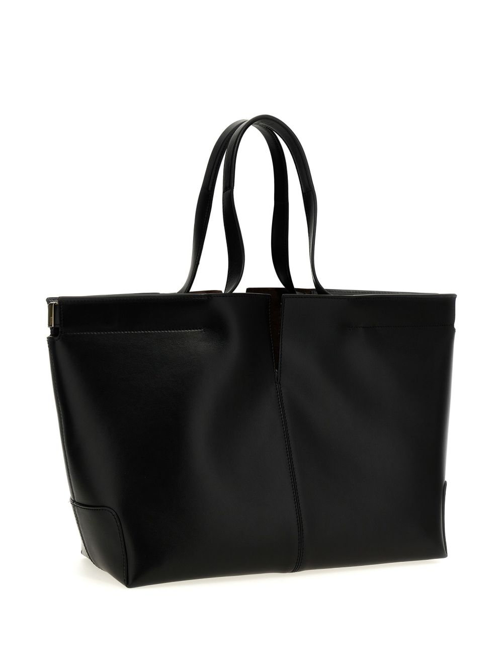 Tod's Di Bag Folio Leather Shopping Bag - Black