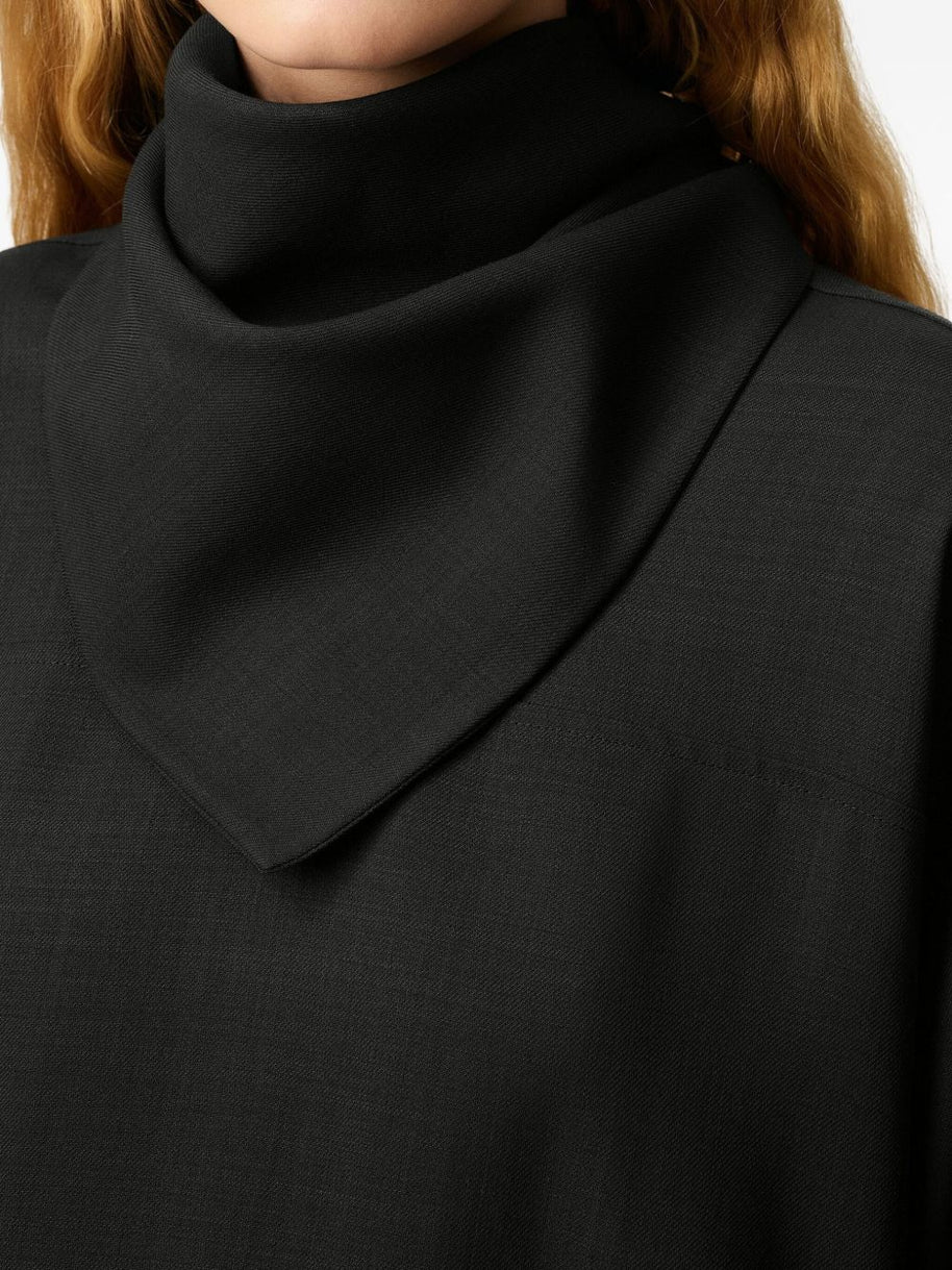 Ami Paris Bandana Wool Blouse - Grey
