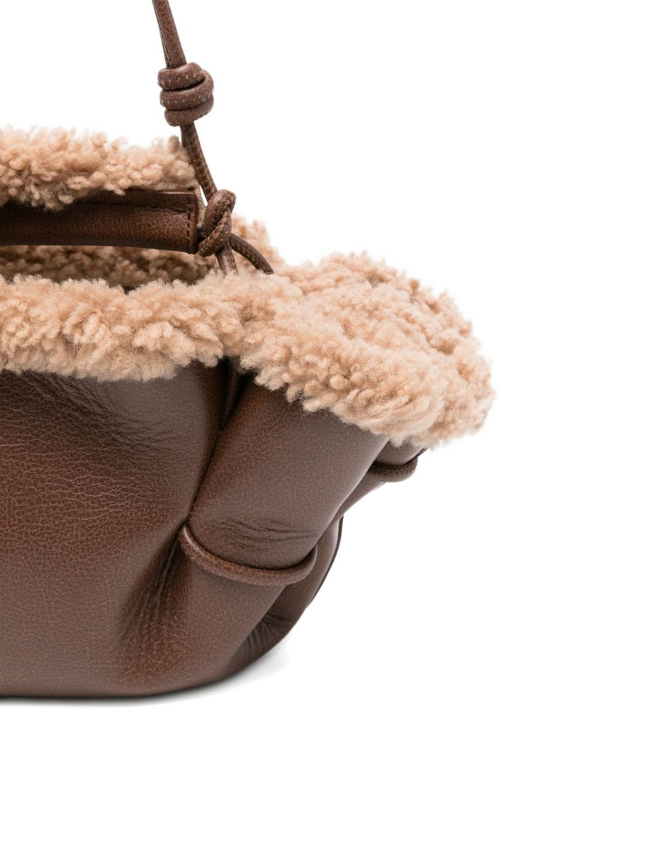 HEREU Arta Mini Leather Handbag - Brown
