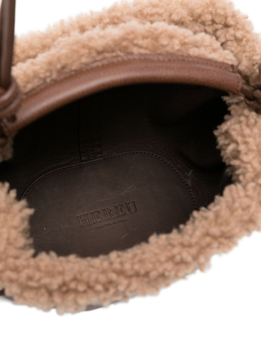 HEREU Arta Mini Leather Handbag - Brown