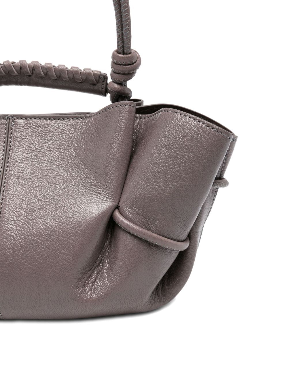 HEREU Arta Mini Leather Handbag - Grey
