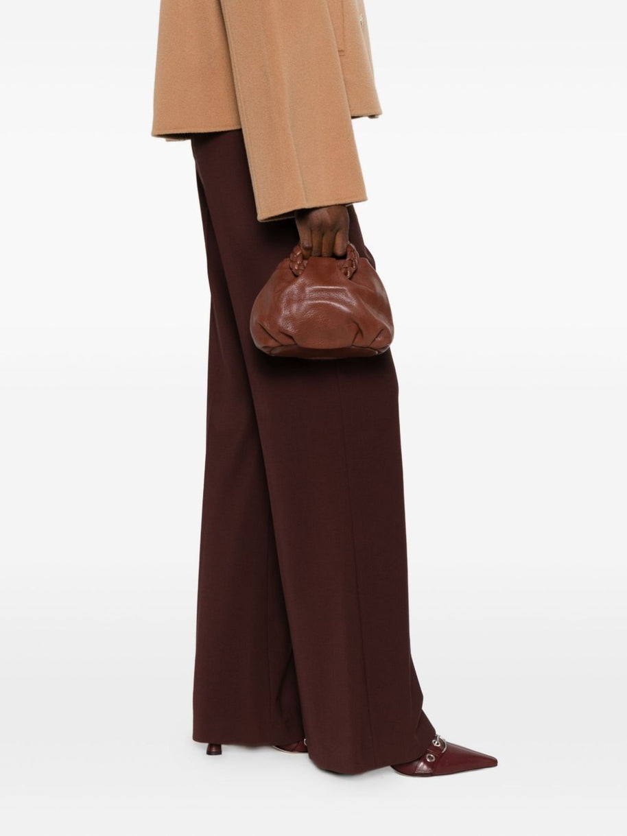 HEREU Bombon Small Leather Handbag - Brown