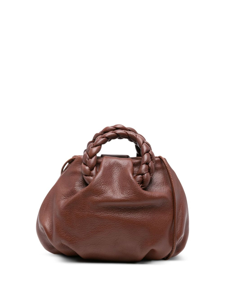 HEREU Bombon Small Leather Handbag - Brown