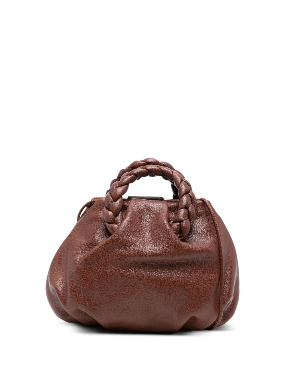 HEREU Bombon Small Leather Handbag - Brown