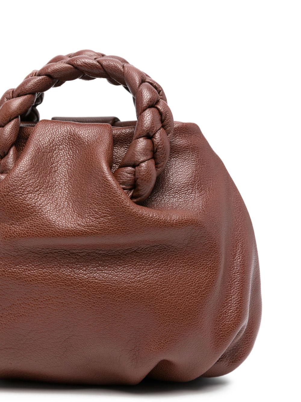 HEREU Bombon Small Leather Handbag - Brown