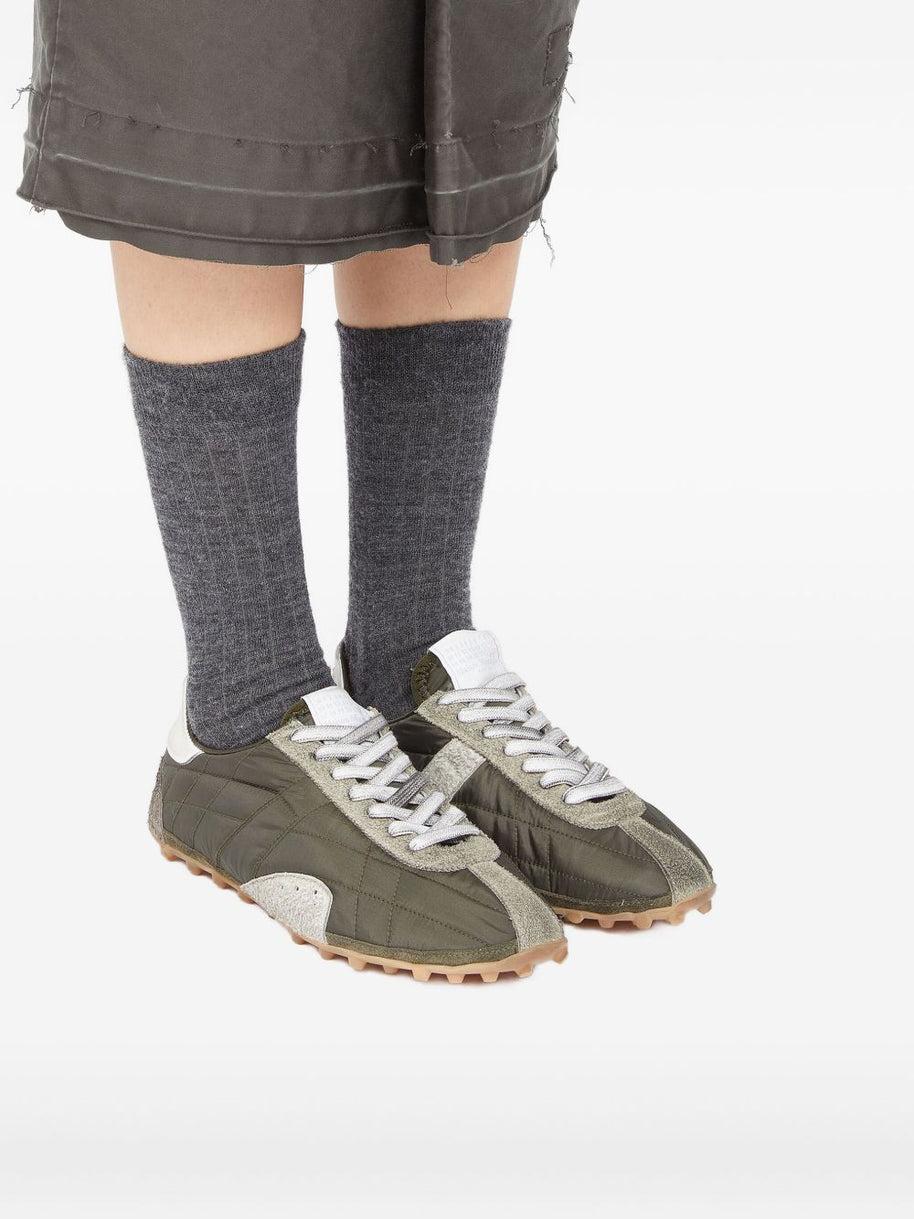 Maison Margiela Low Leather Sneakers - Green
