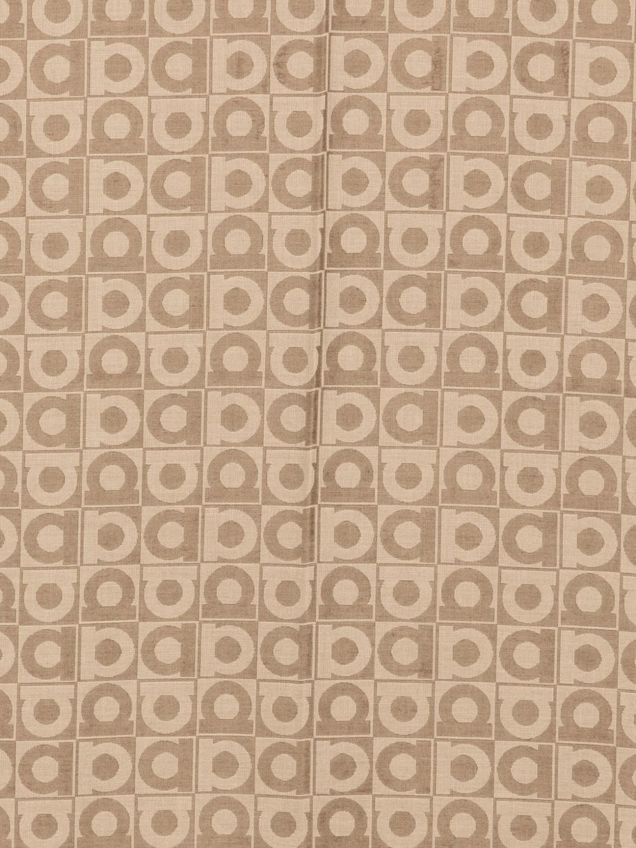 Ferragamo Printed Wool Scarf - Brown