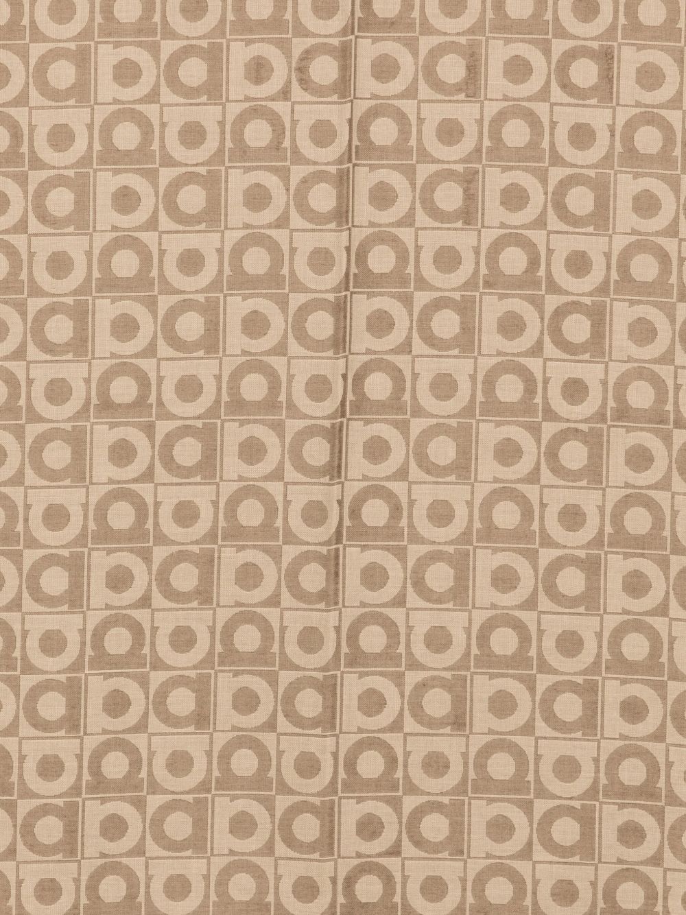 Ferragamo Printed Wool Scarf - Brown
