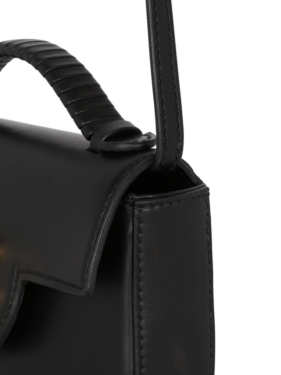 Balmain B-Buzz 17 Mini Leather Shoulder Bag - Black