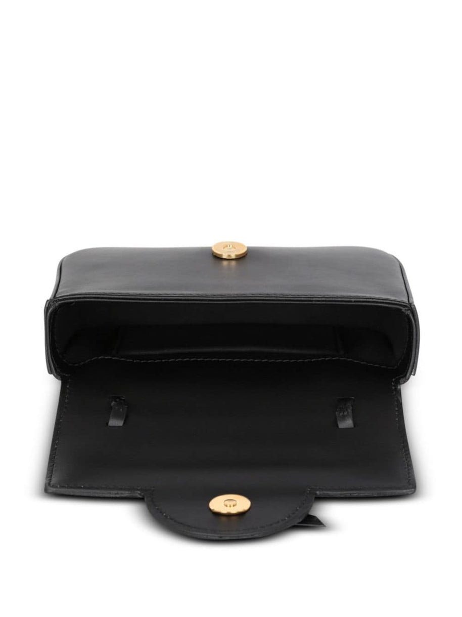 Balmain B-Buzz 17 Mini Leather Shoulder Bag - Black