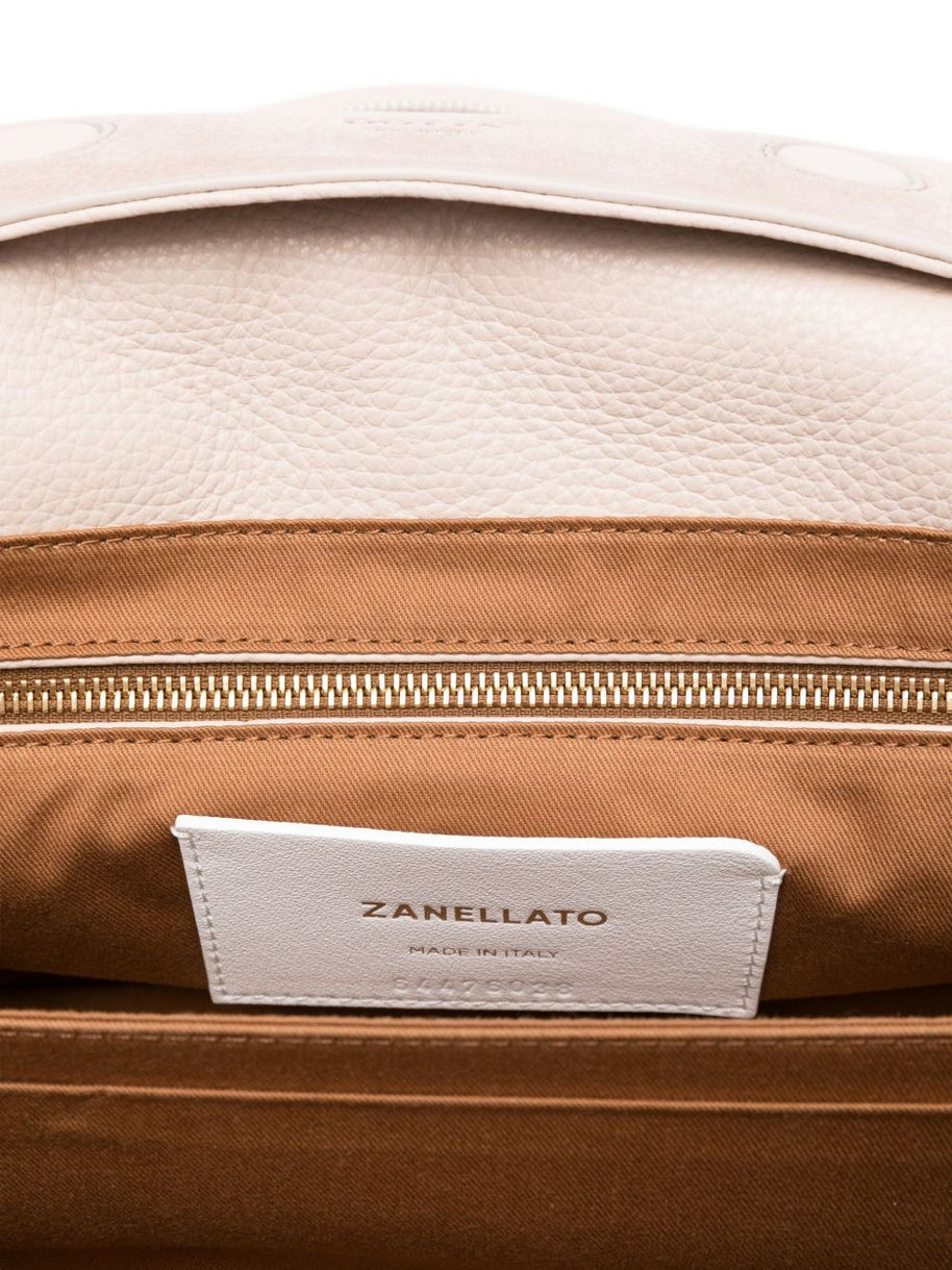 Zanellato Dotta Jones Small Suede Leather Handbag - Beige