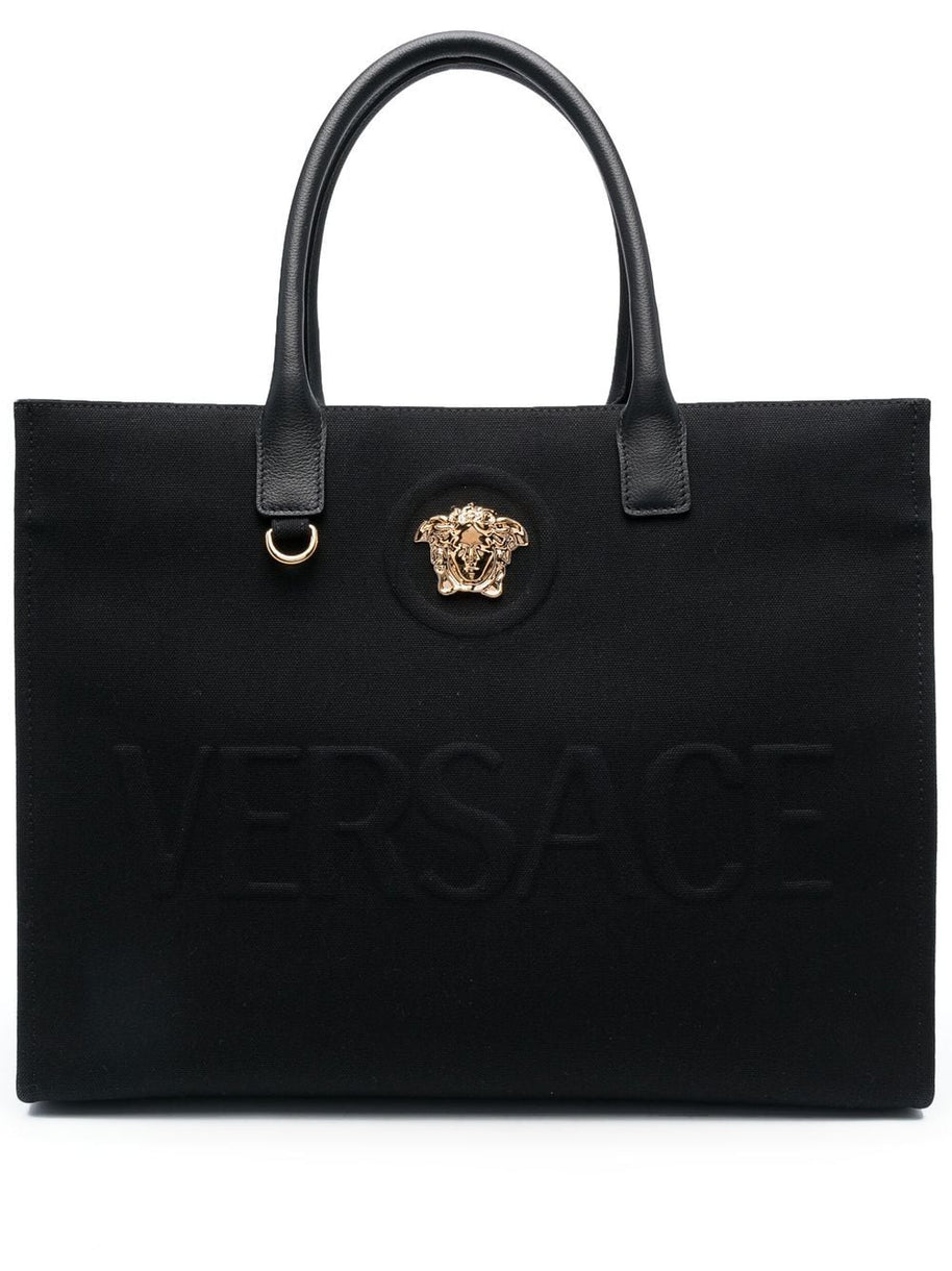 Versace La Medusa Large Tote Bag - Black