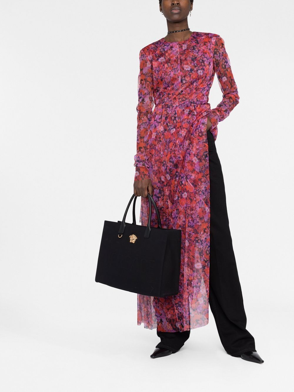 Versace La Medusa Large Tote Bag - Black