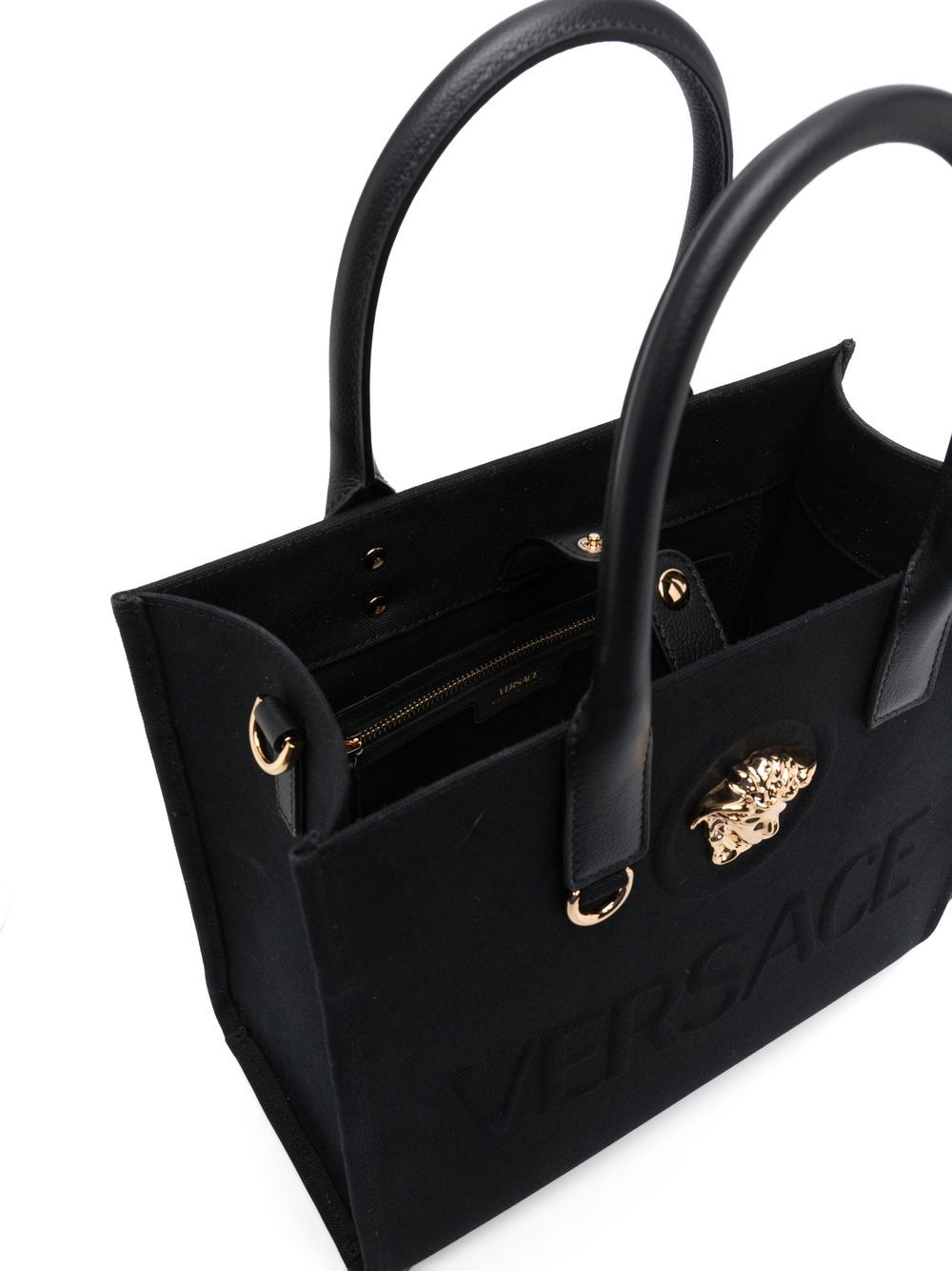 Versace La Medusa Small Tote Bag - Black