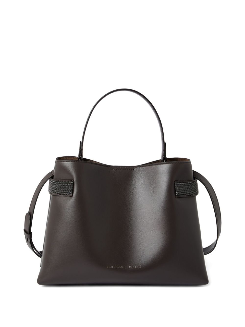 Brunello Cucinelli Essence Leather Handbag - Brown