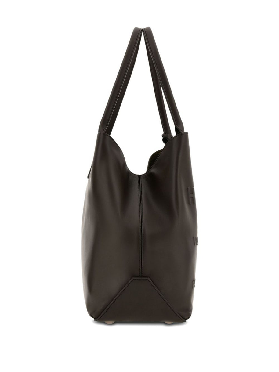HOGAN PRE Script Medium Leather Tote Bag