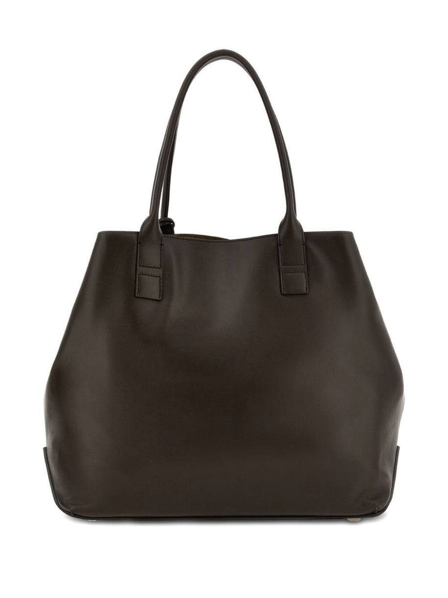HOGAN PRE Script Medium Leather Tote Bag