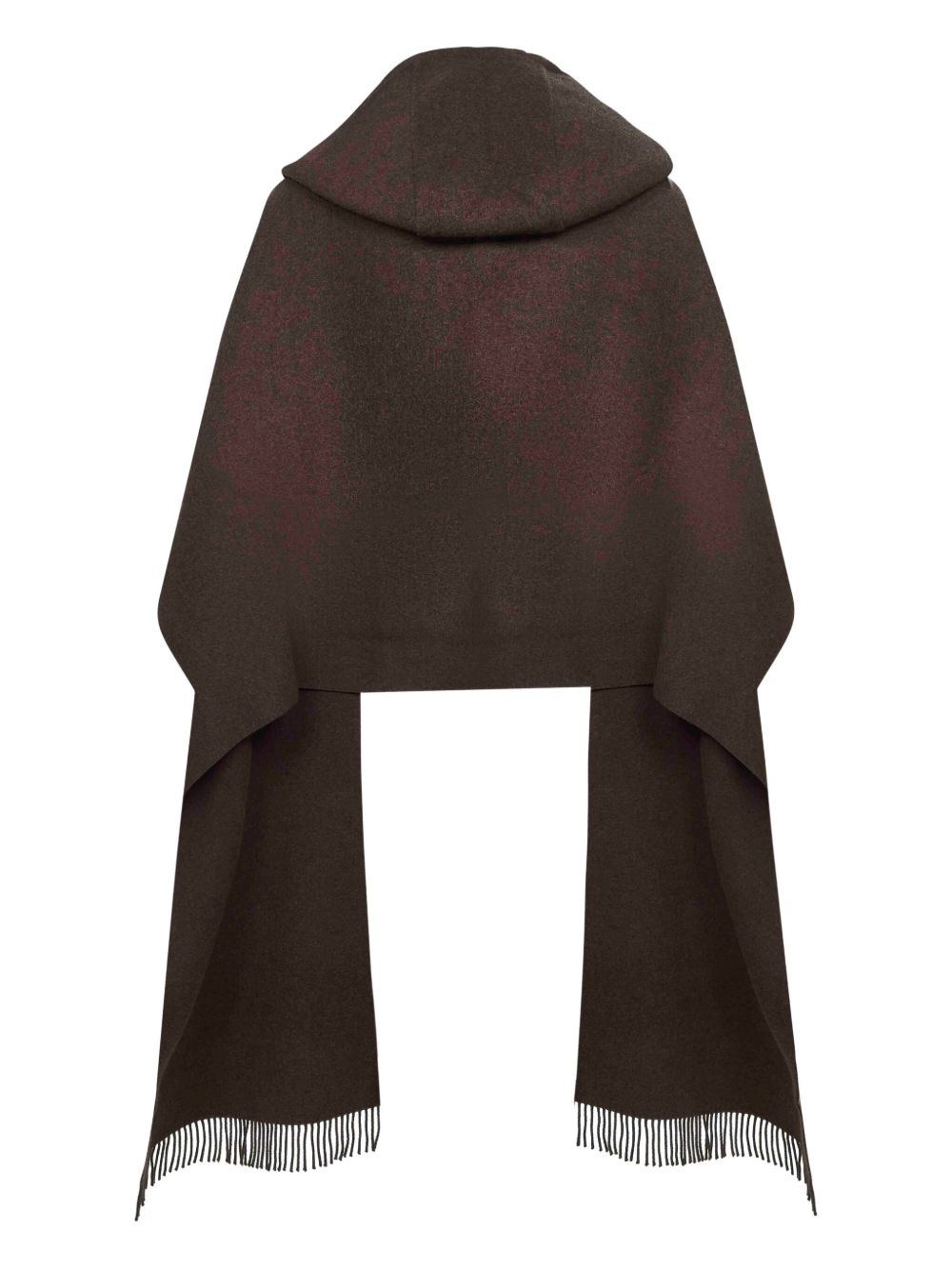 Brunello Cucinelli Wool And Cashmere Hooded Scarf - Brown