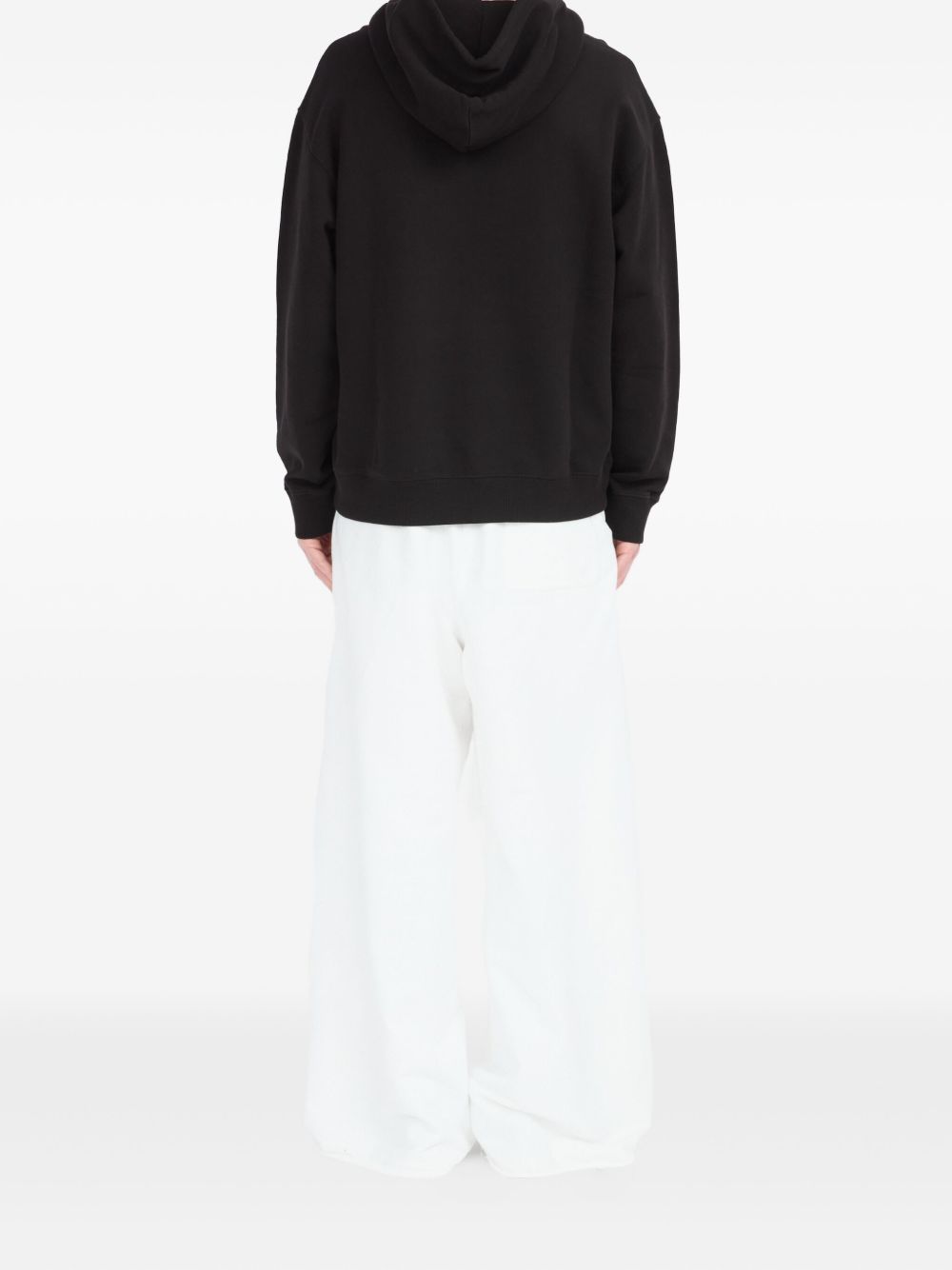 MM6 Maison Margiela Logo Cotton Hoodie - Black