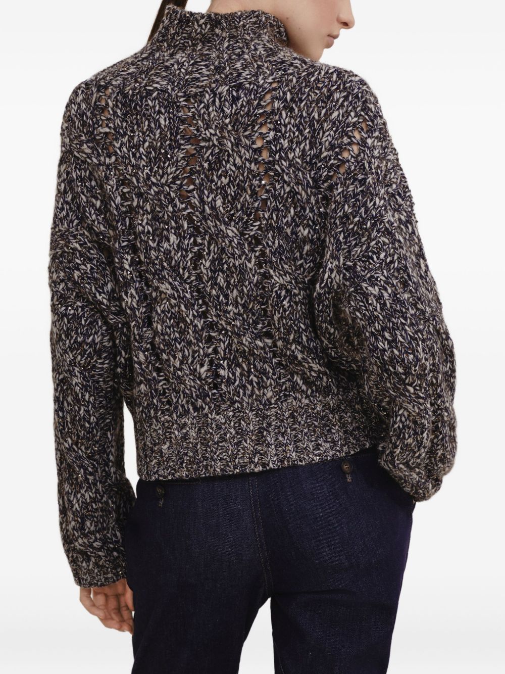 Brunello Cucinelli Wool Zipped Cardigan - Blue