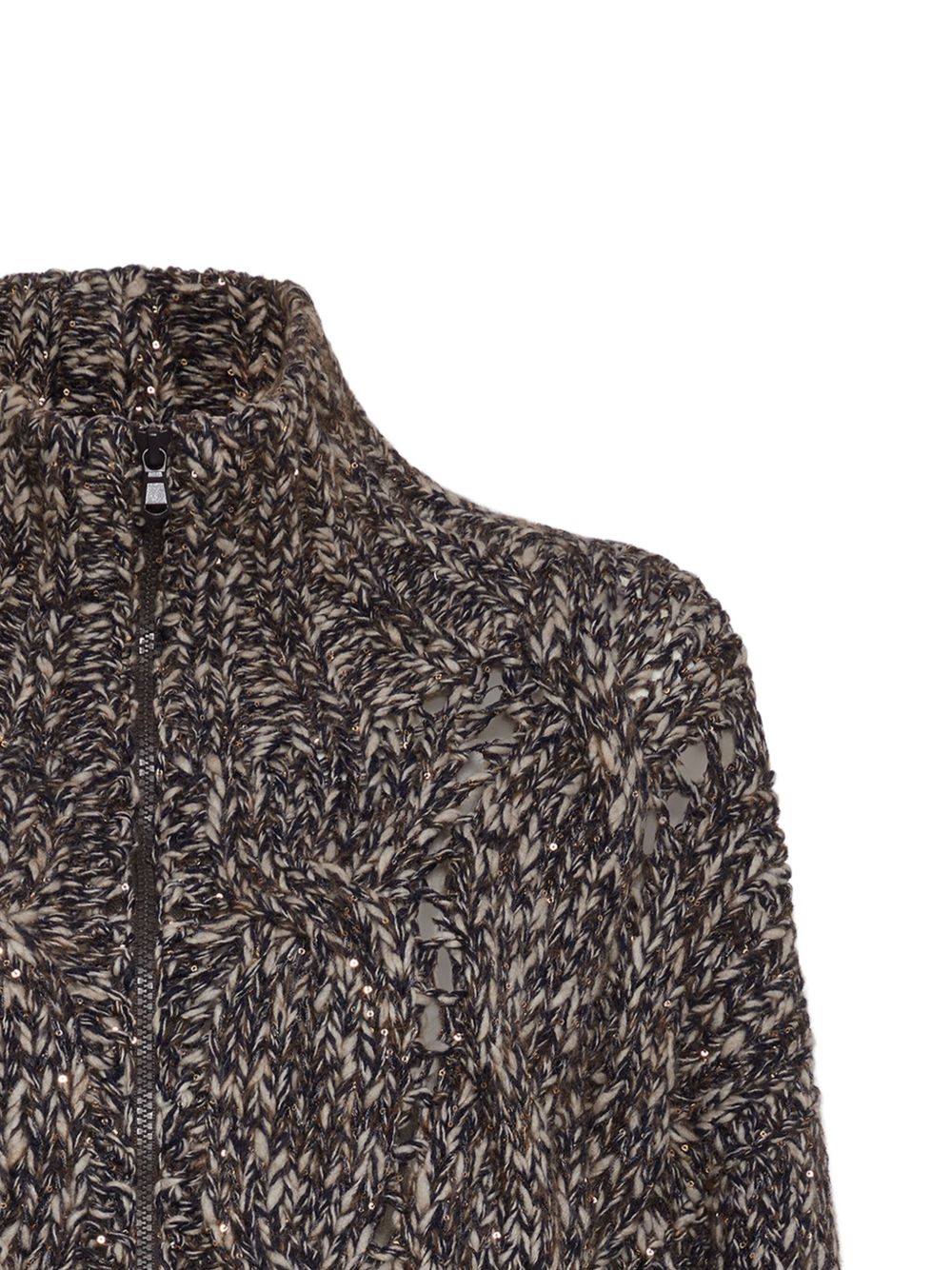Brunello Cucinelli Wool Zipped Cardigan - Blue