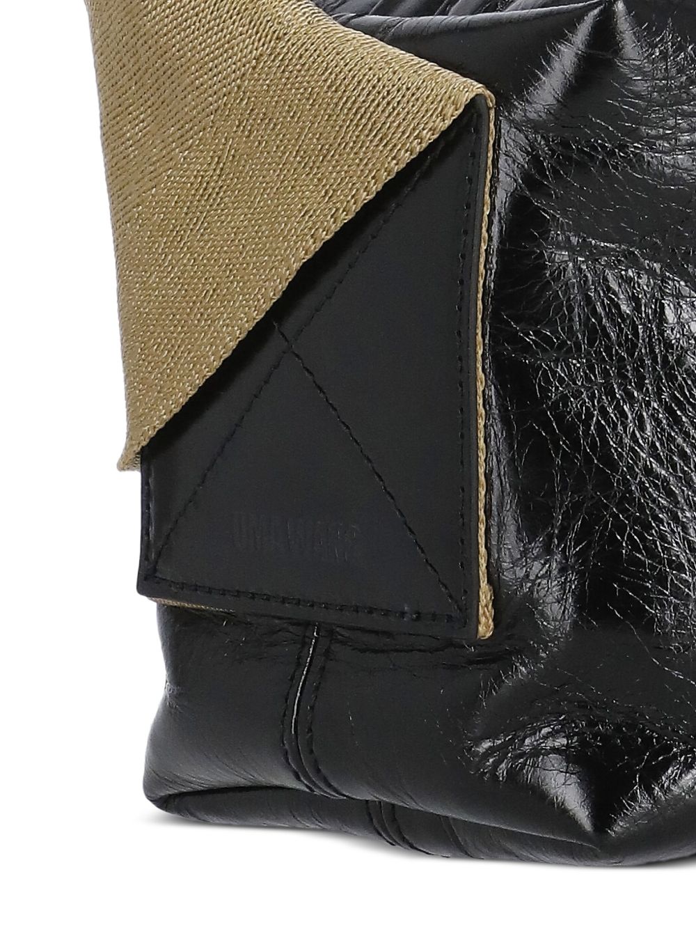 Uma Wang Small Wide Strap Leather Shoulder Bag - Black