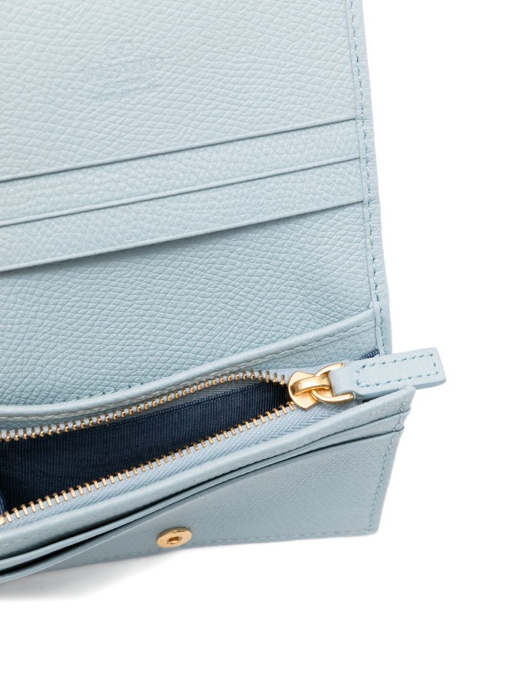 Valentino Garavani VLogo Leather Wallet - Clear Blue