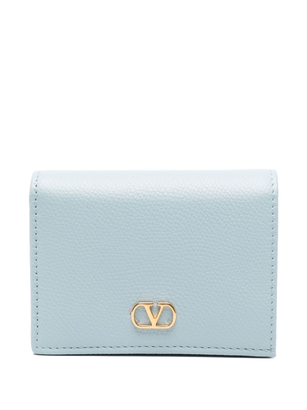 Valentino Garavani VLogo Leather Wallet - Clear Blue