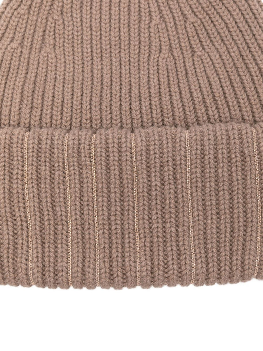 Fabiana Filippi Wool Beanie Hat - Brown