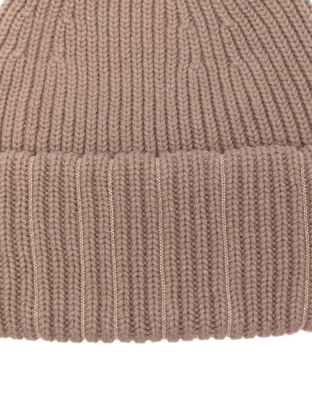 Fabiana Filippi Wool Beanie Hat - Brown