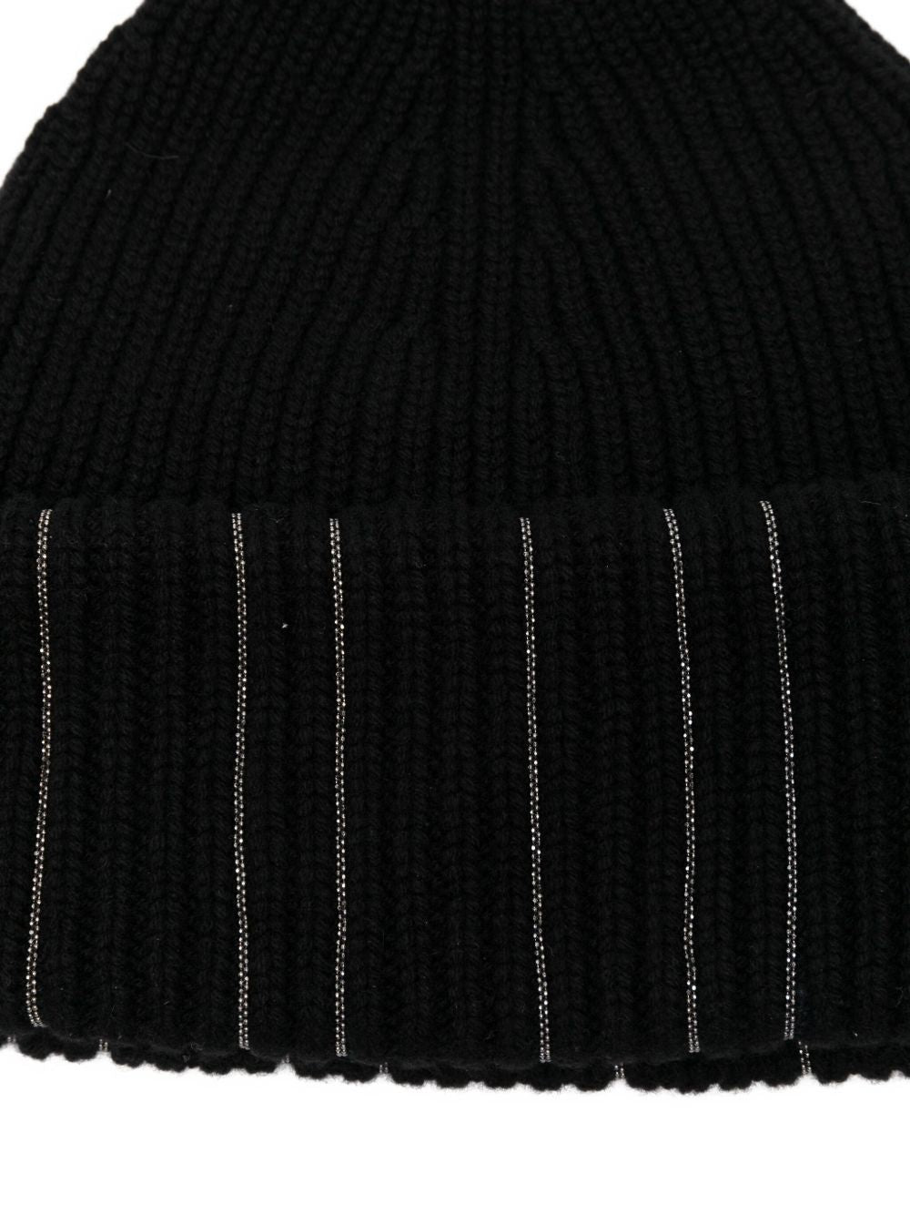 Fabiana Filippi Wool Beanie Hat - Black