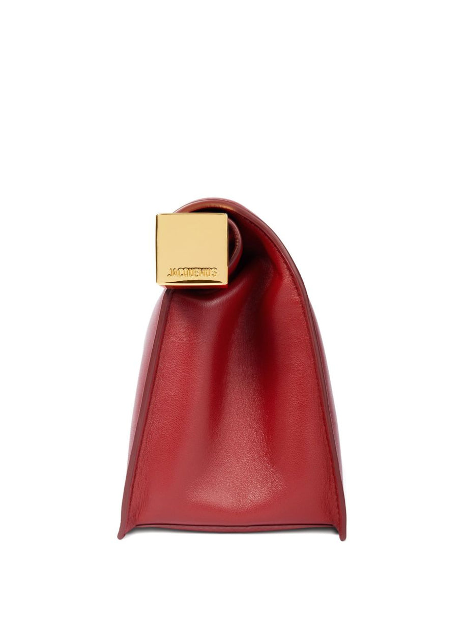 JACQUEMUS La Pochette Rond Carré Clutch Bag - Red
