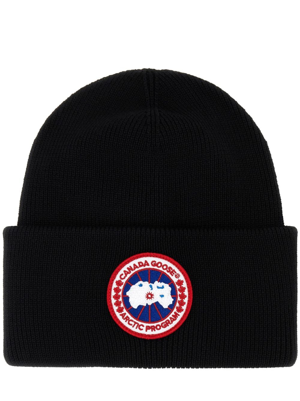 Canada Goose Logo Wool Beanie - Black