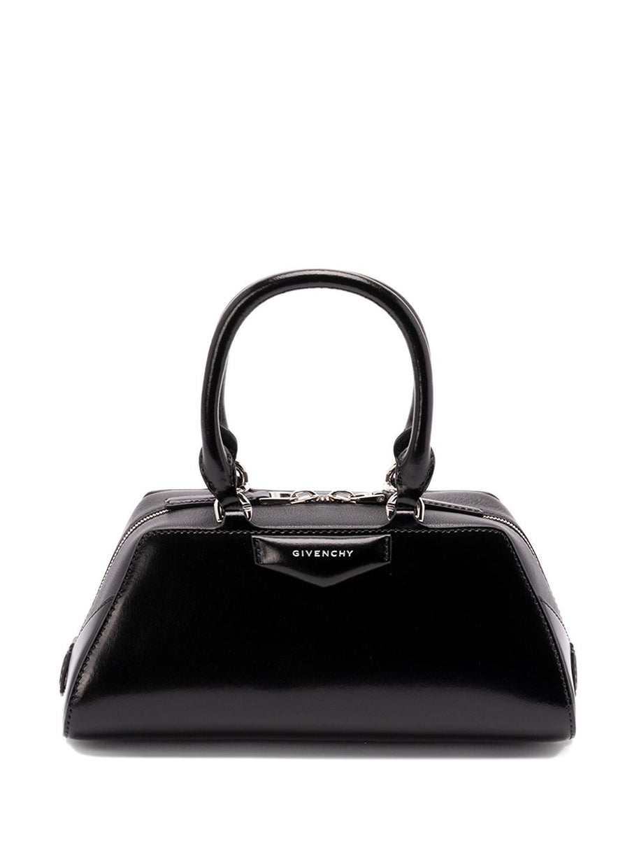 Givenchy Antigona East West Mini Leather Handbag - Black
