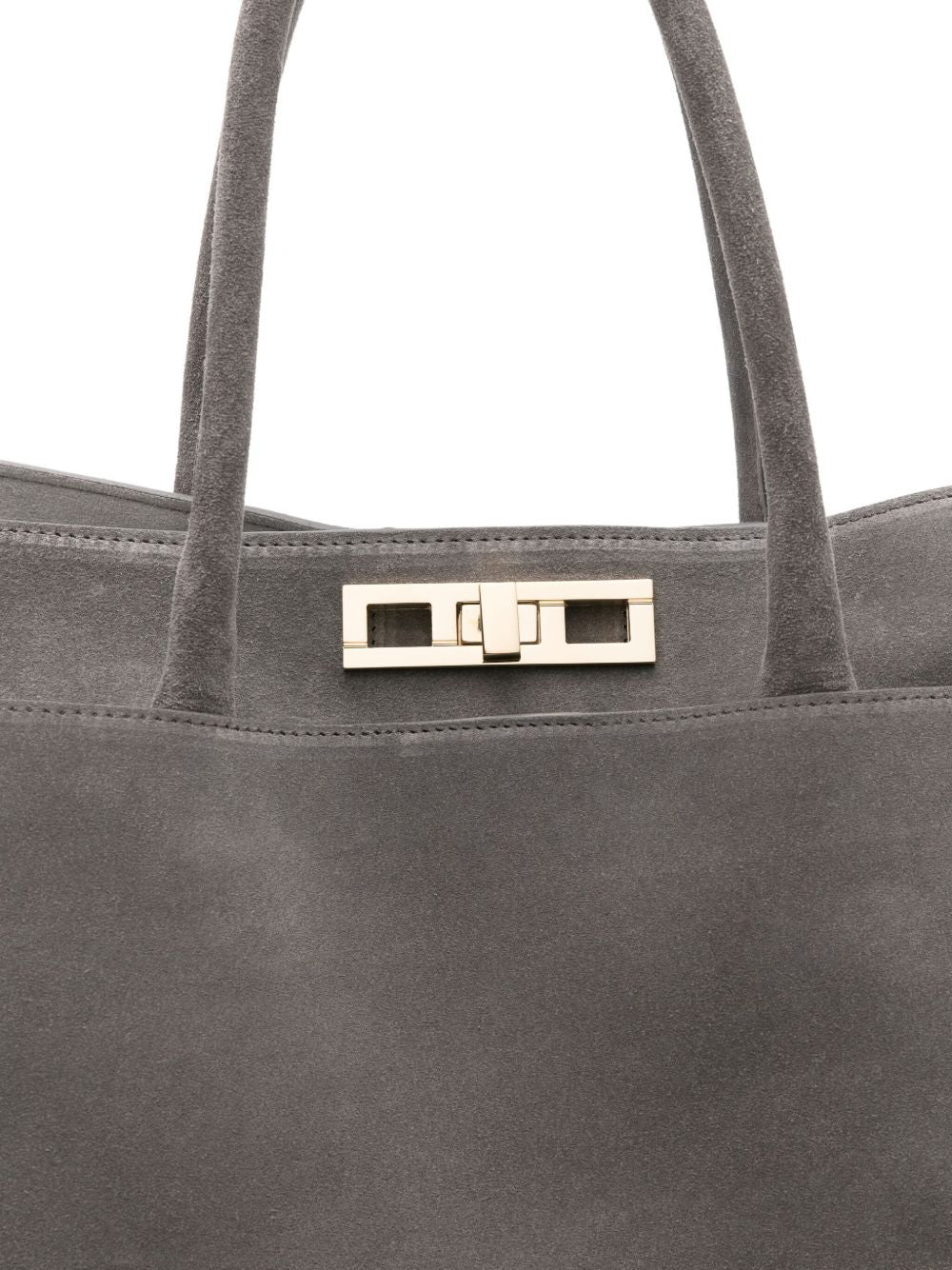 Fabiana Filippi Suede Leather Tote Bag - Grey
